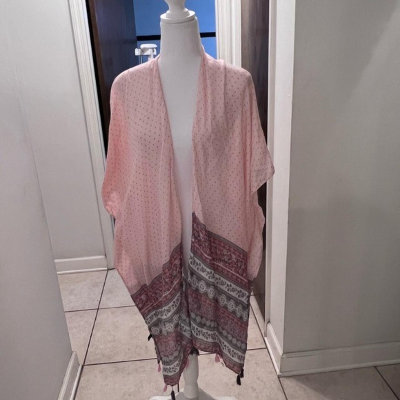 Like new beach coverup Tassels on bottom Gauzy... - Depop