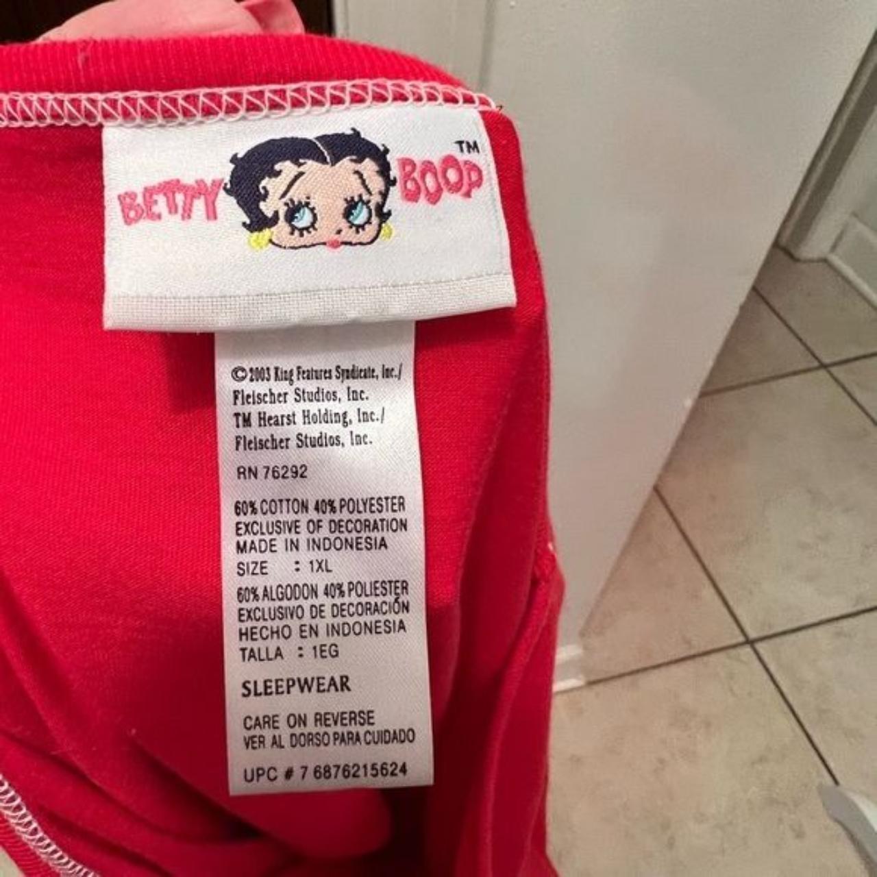 Like New Betty Boop Pajama Top Vintage Size 1x Long... - Depop