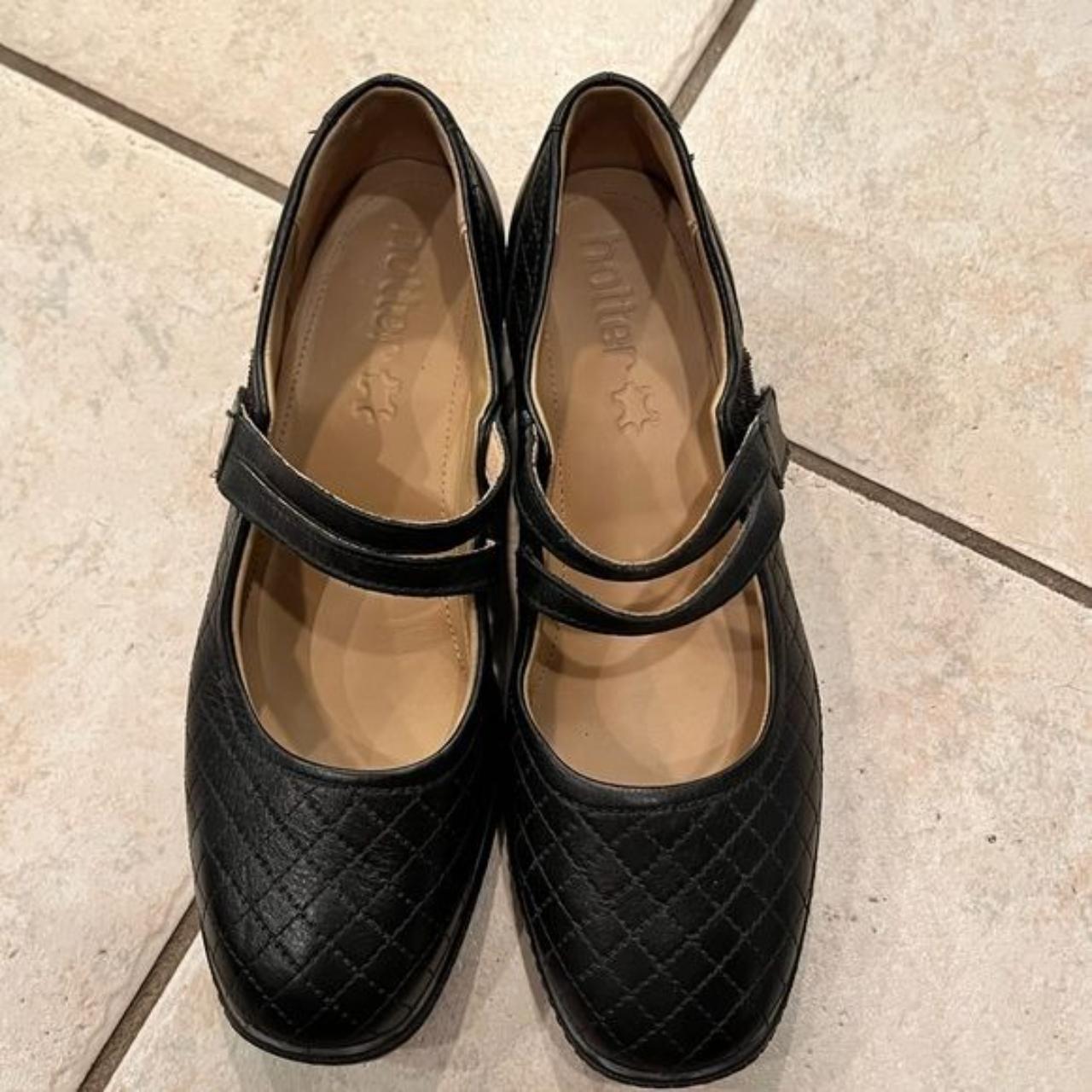 Like new hotter opal quilted black mary jane shoes... - Depop