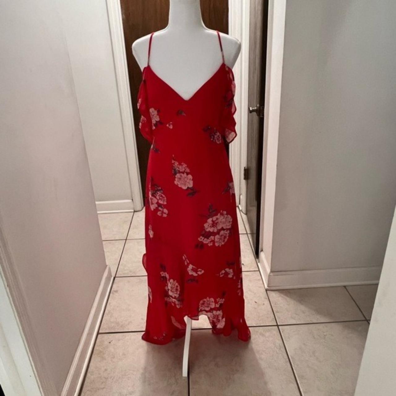 Nwt SPEECHLESS red floral summer maxi dress size... - Depop