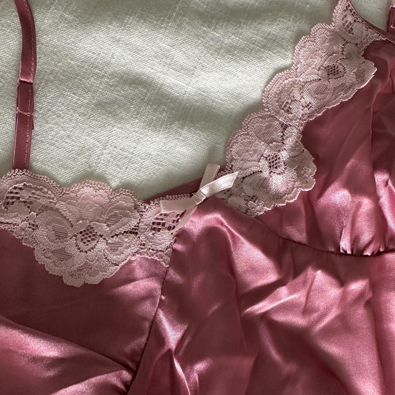 Pink vintage slip Mauve vintage slip Hot pink... - Depop