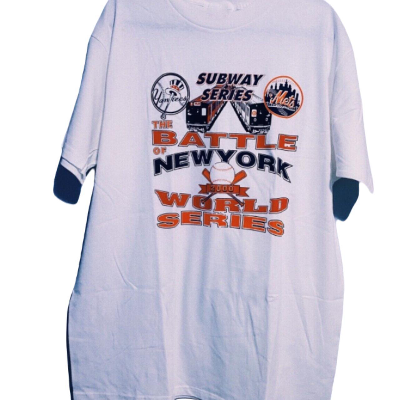 World Series 2000 T Shirt Battle of New York Yankees Mets 