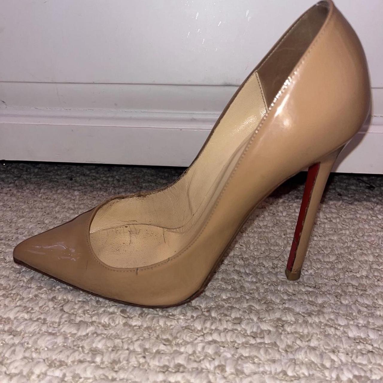 Louboutin store tan heels