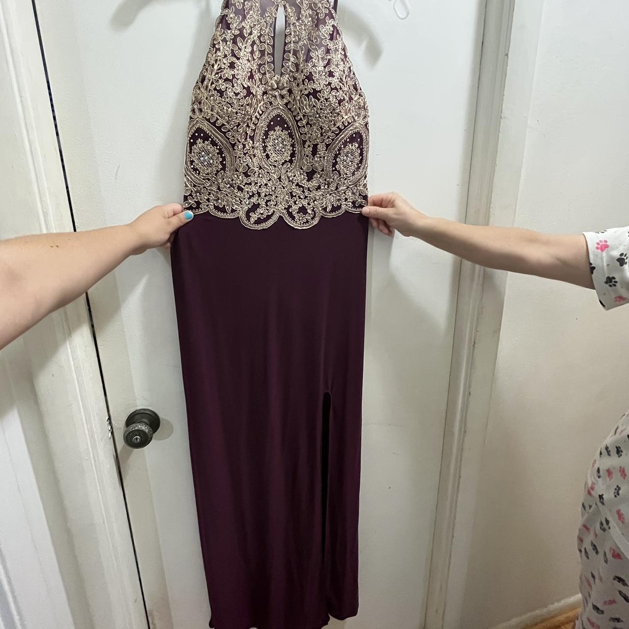 David's bridal burgundy hot sale prom dresses