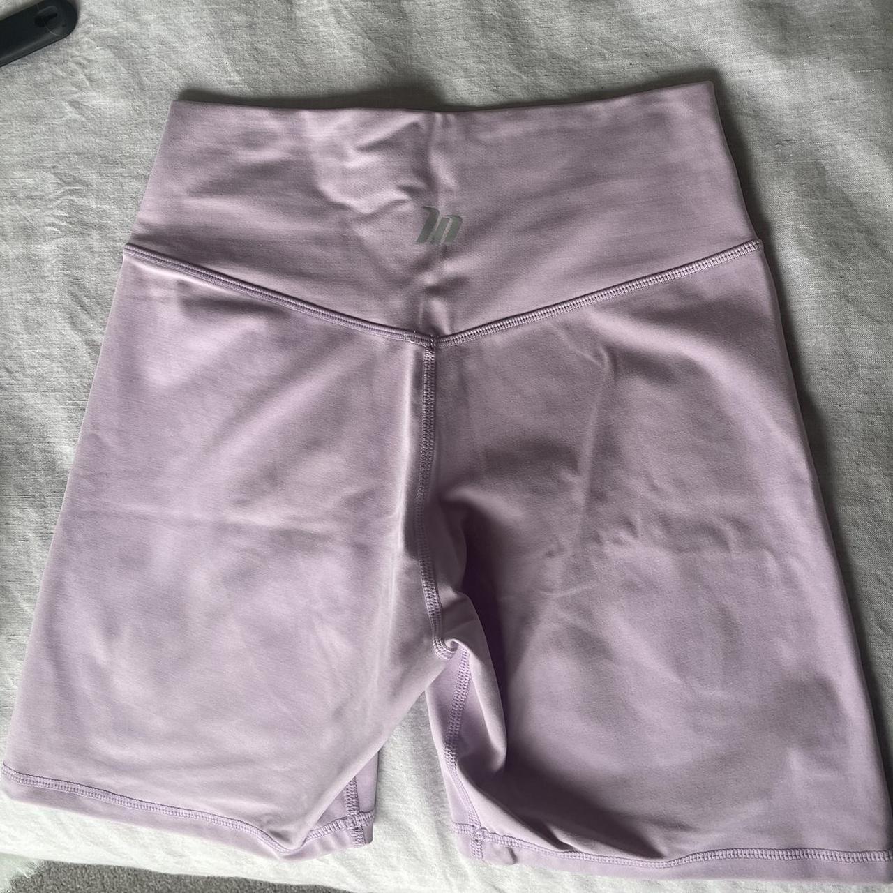 lilac muscle nation shorts size medium never worn... - Depop