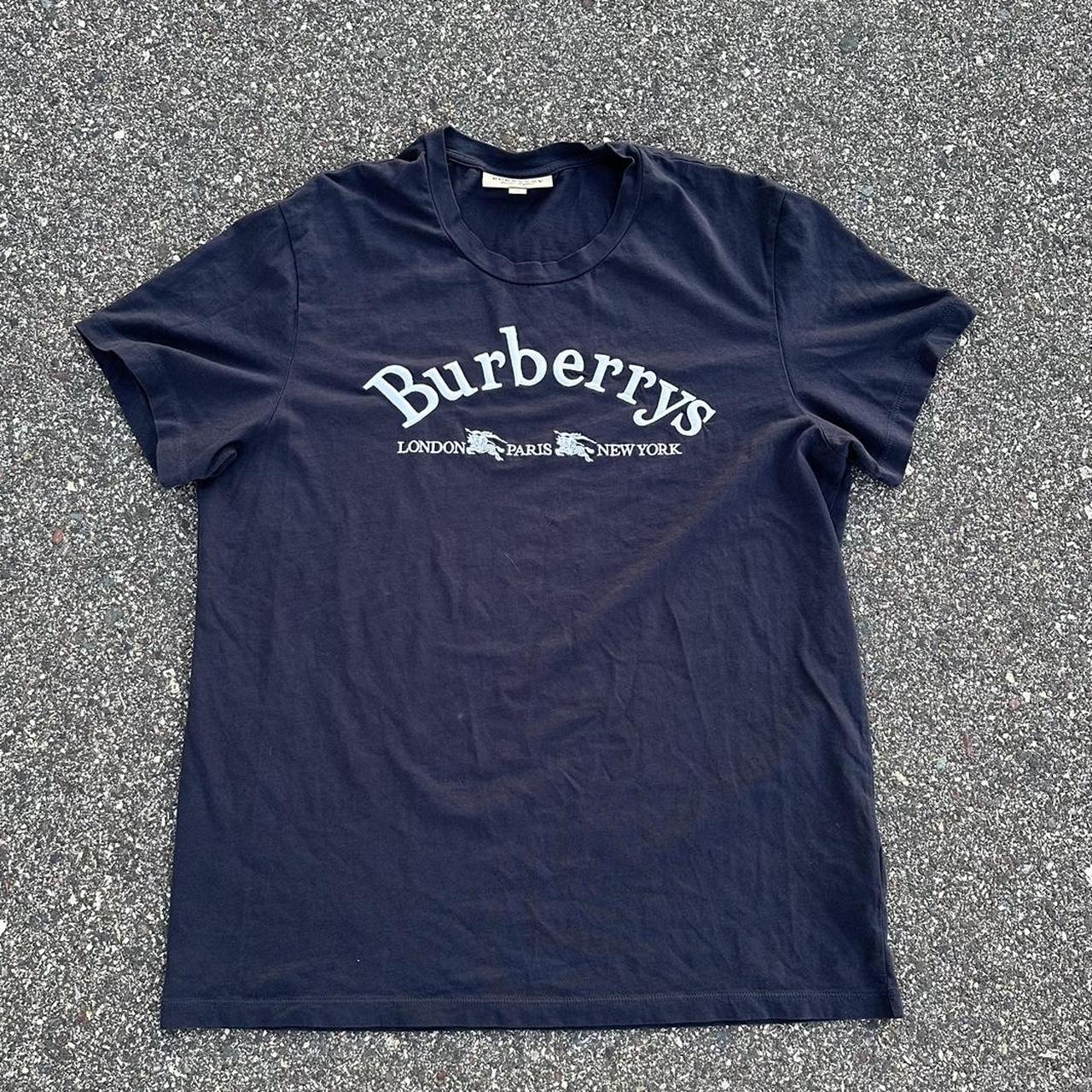 BURBERRY cheapest T SHIRT MEN L NAVY BLUE