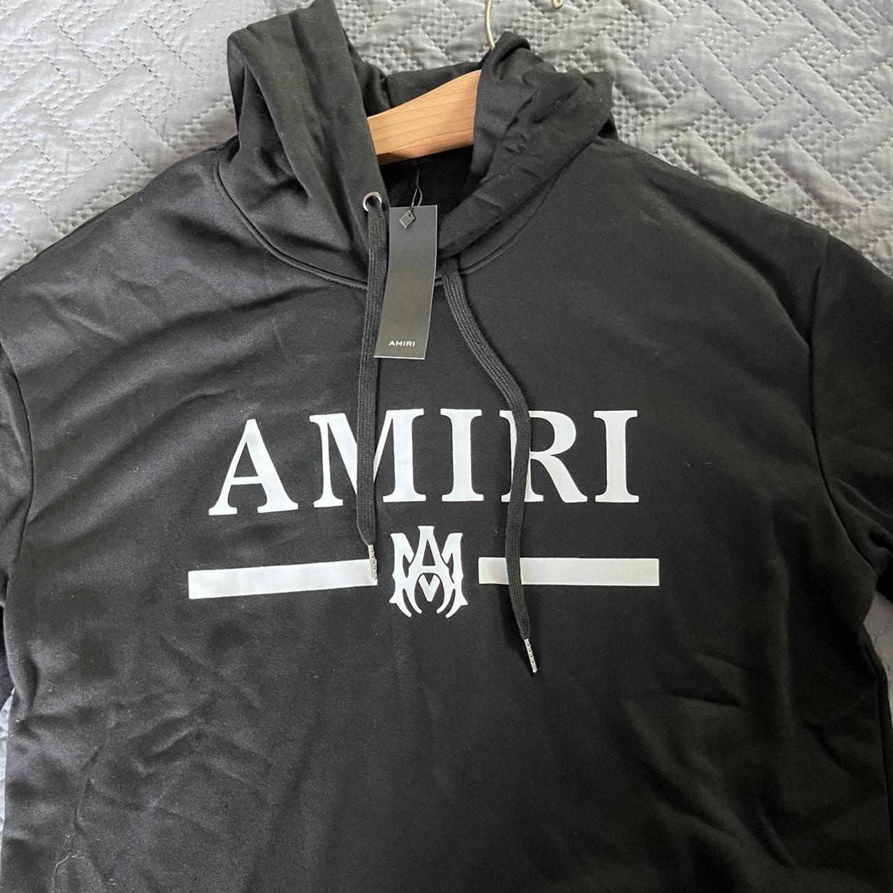 Amiri Black Cotton Hoodie XXL - Depop