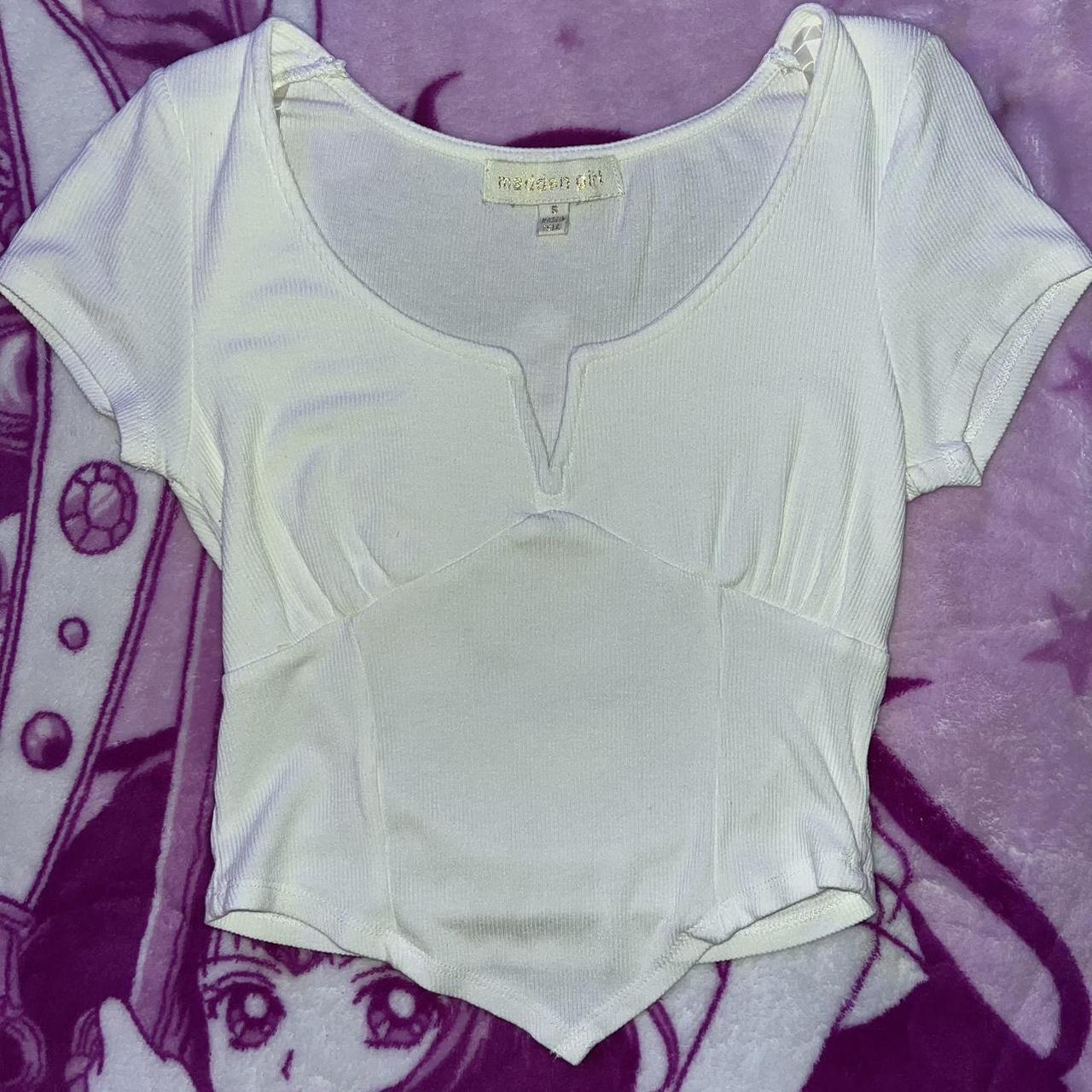 White corset style Madden Girl top 🌥️ Never worn or... Depop