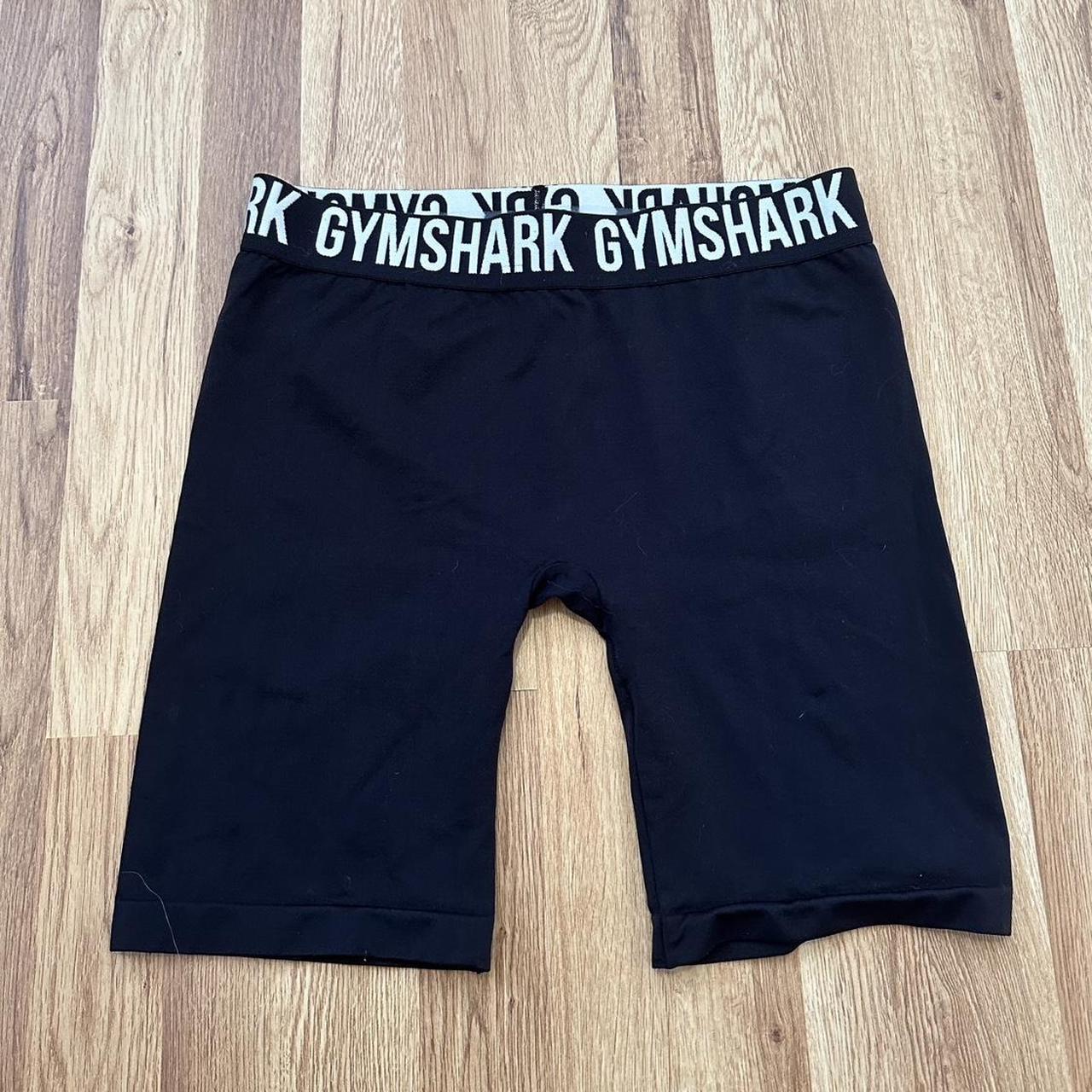 Gymshark black biker shorts! They are a medium but - Depop