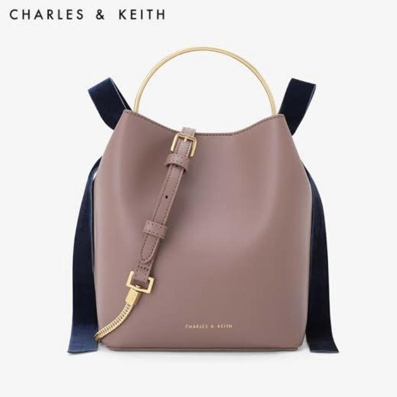 Charles and keith discount velvet bow bag