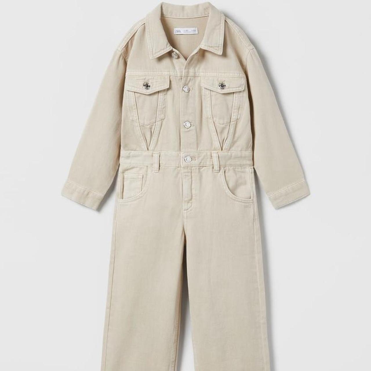 NWT ZARA cream beige denim Size Depop