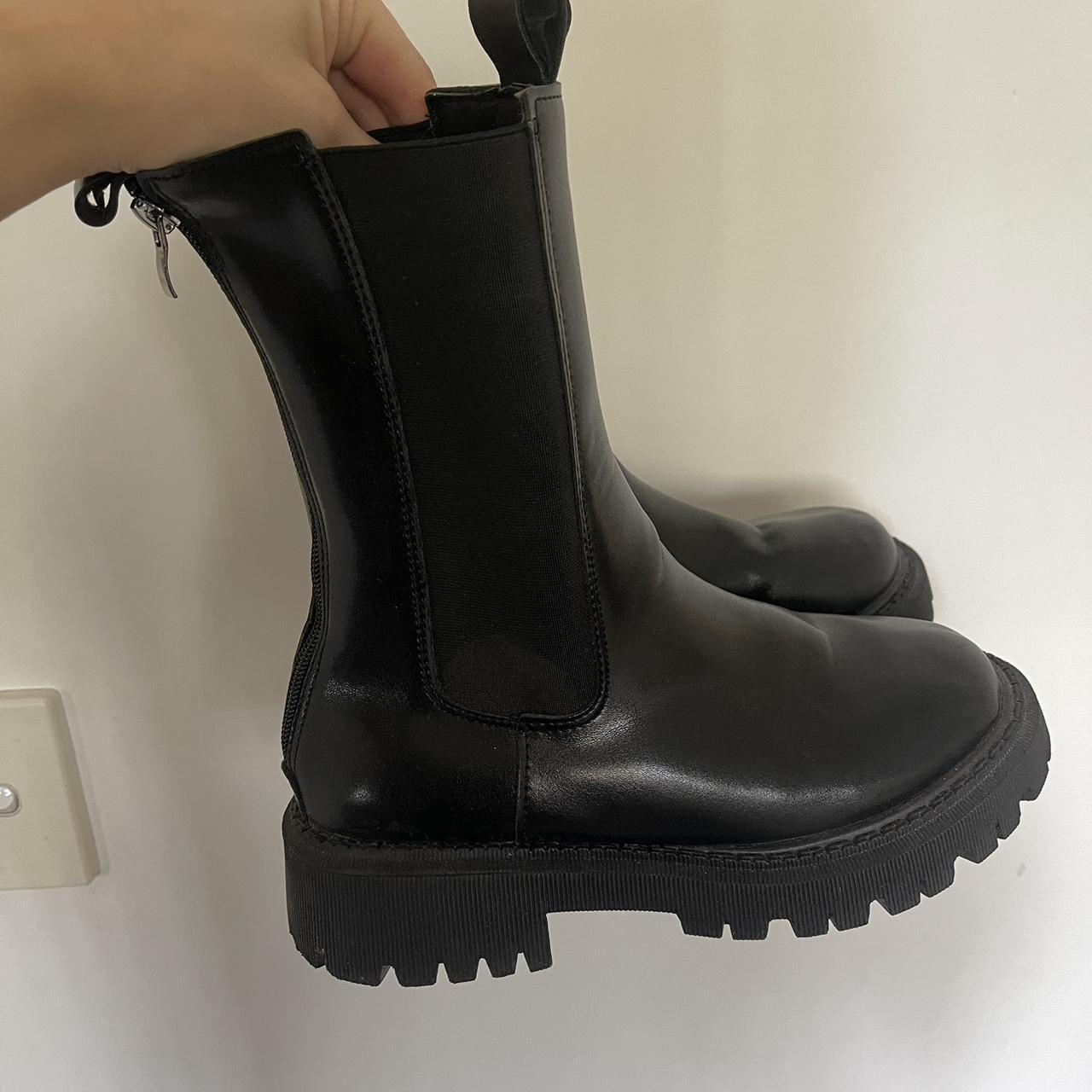 high chunky black boots