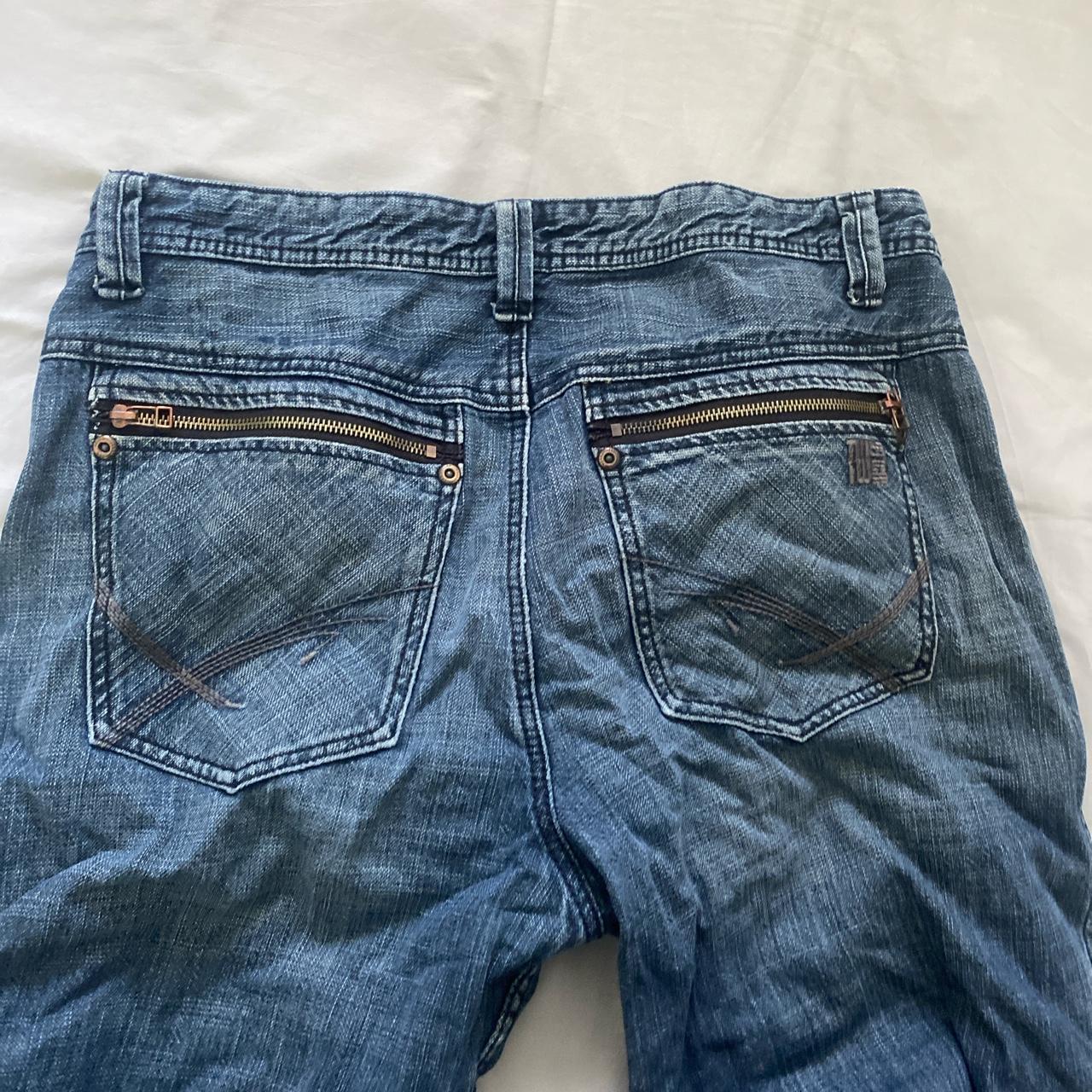 Tom Wolfe jeans baggy vintage dark wash jeans, size... - Depop