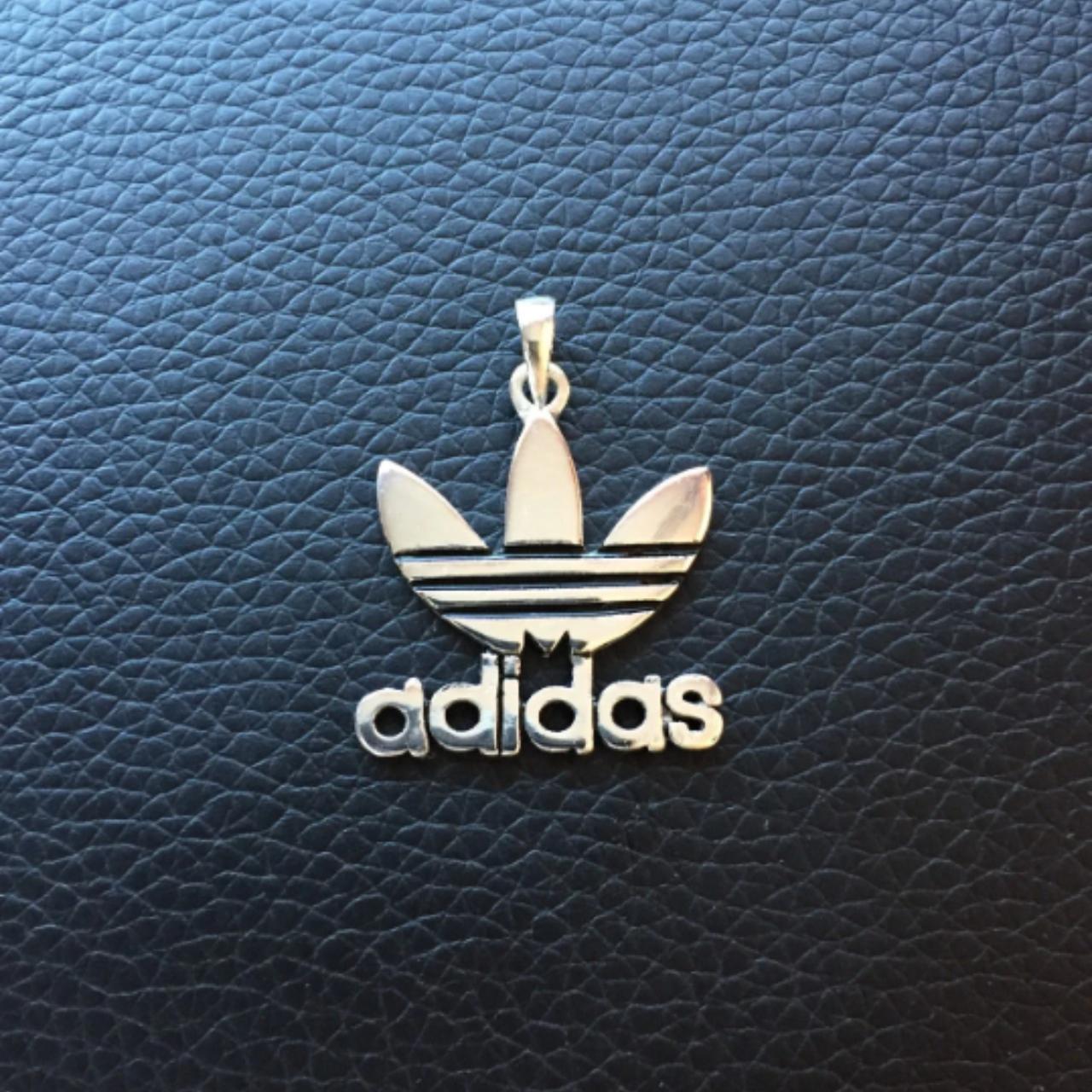Silver Adidas Logo Adidas Pendant •Made Of Real 925 Depop