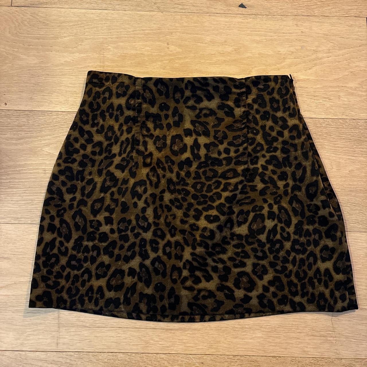 Jupe Leopard Zara Satin Cheetah Print Mini Skirt Zara Textured