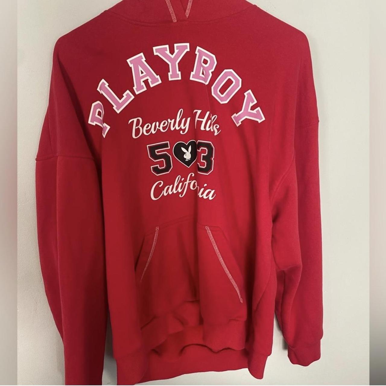 Supreme Playboy Hooded Sweatshirt Red Size Medium
