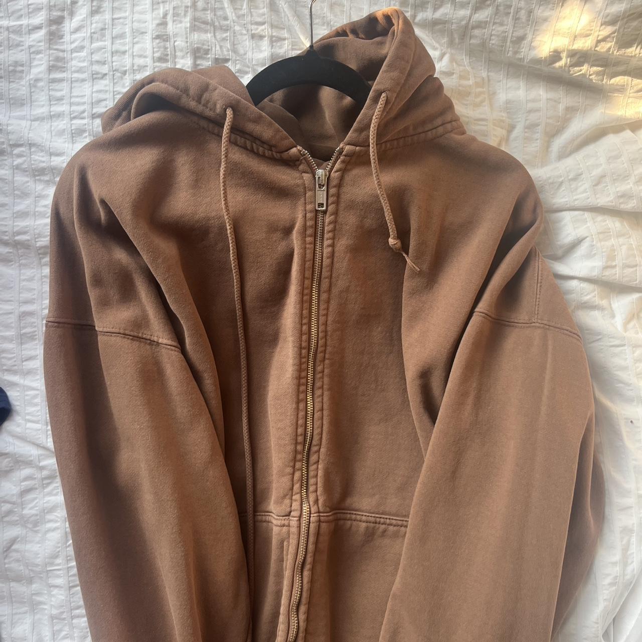 Brandy Melville Women's Hoodie Brown/Tan One size – Brown