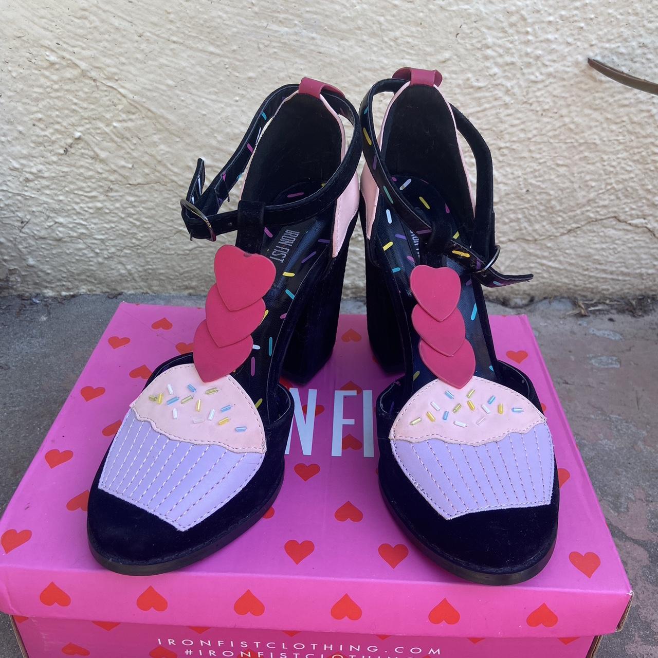 Iron Fist Women's Black and Pink Footwear