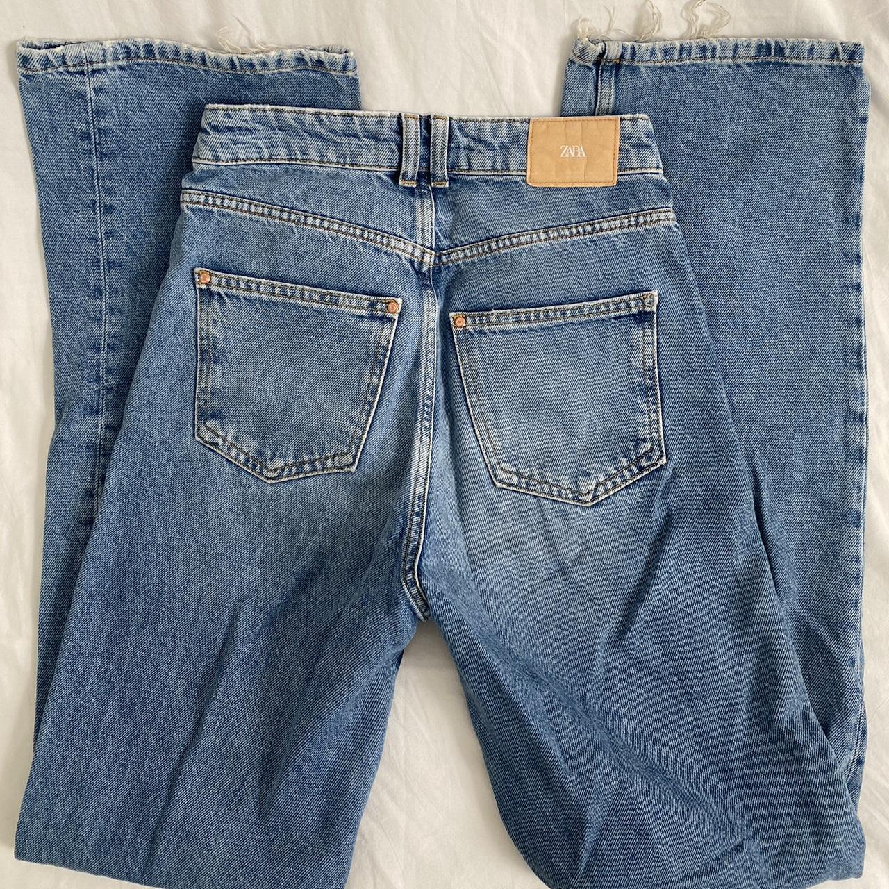 Ripped jeans from Zara Size 2 but fit like a UK 8... - Depop