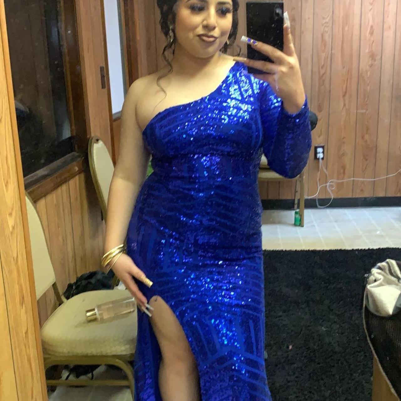 Fashion nova clearance blue sequin dress