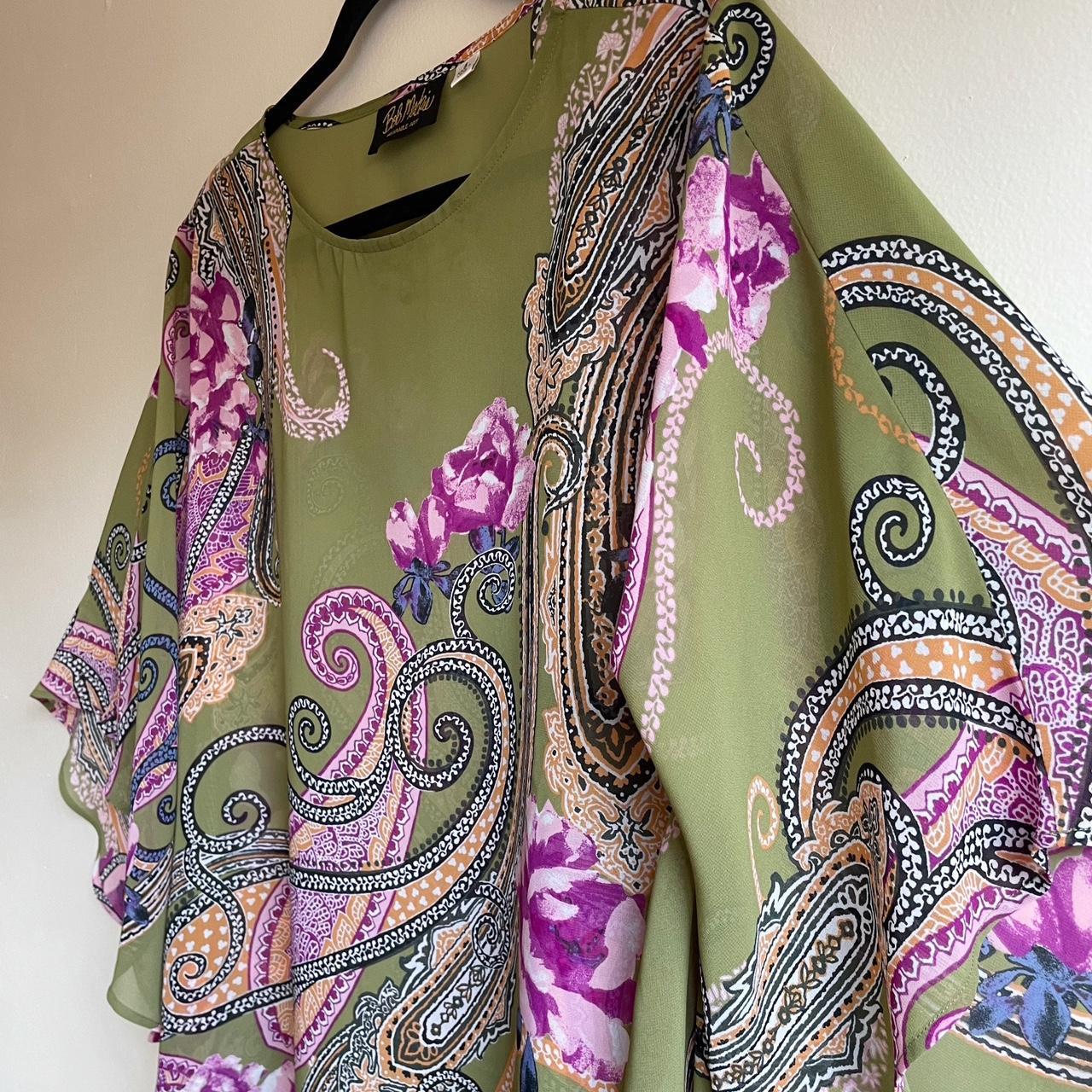 Bob Mackie Women's Blouse - Green - M – Bob Macki… - image 4