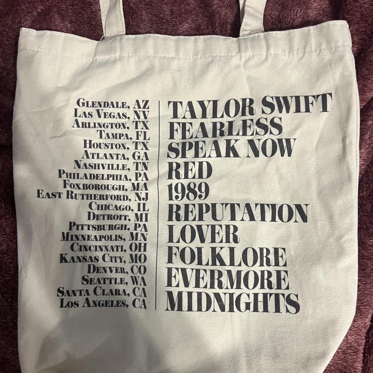 Taylor Swift Eras Tour VIP Merch Tote Bag -Tote bag... - Depop