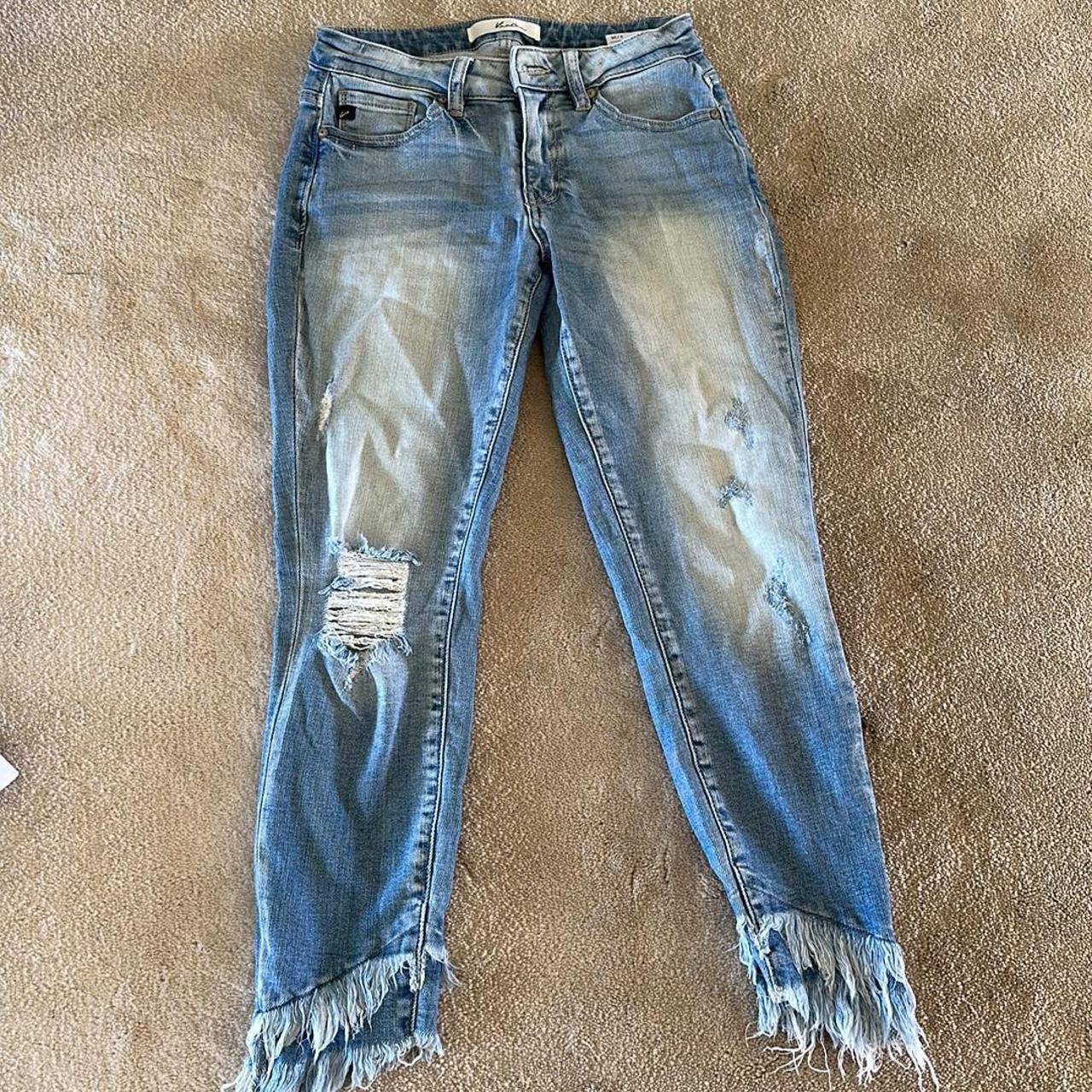 KanCan Jeans Distressed Bottoms Size 25 - Depop