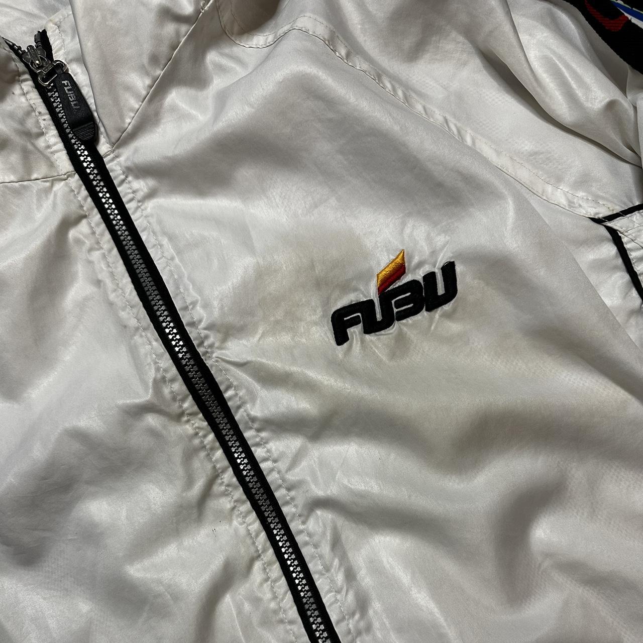 Vintage 90s FUBU Windbreaker Rain Jacket Blue and - Depop