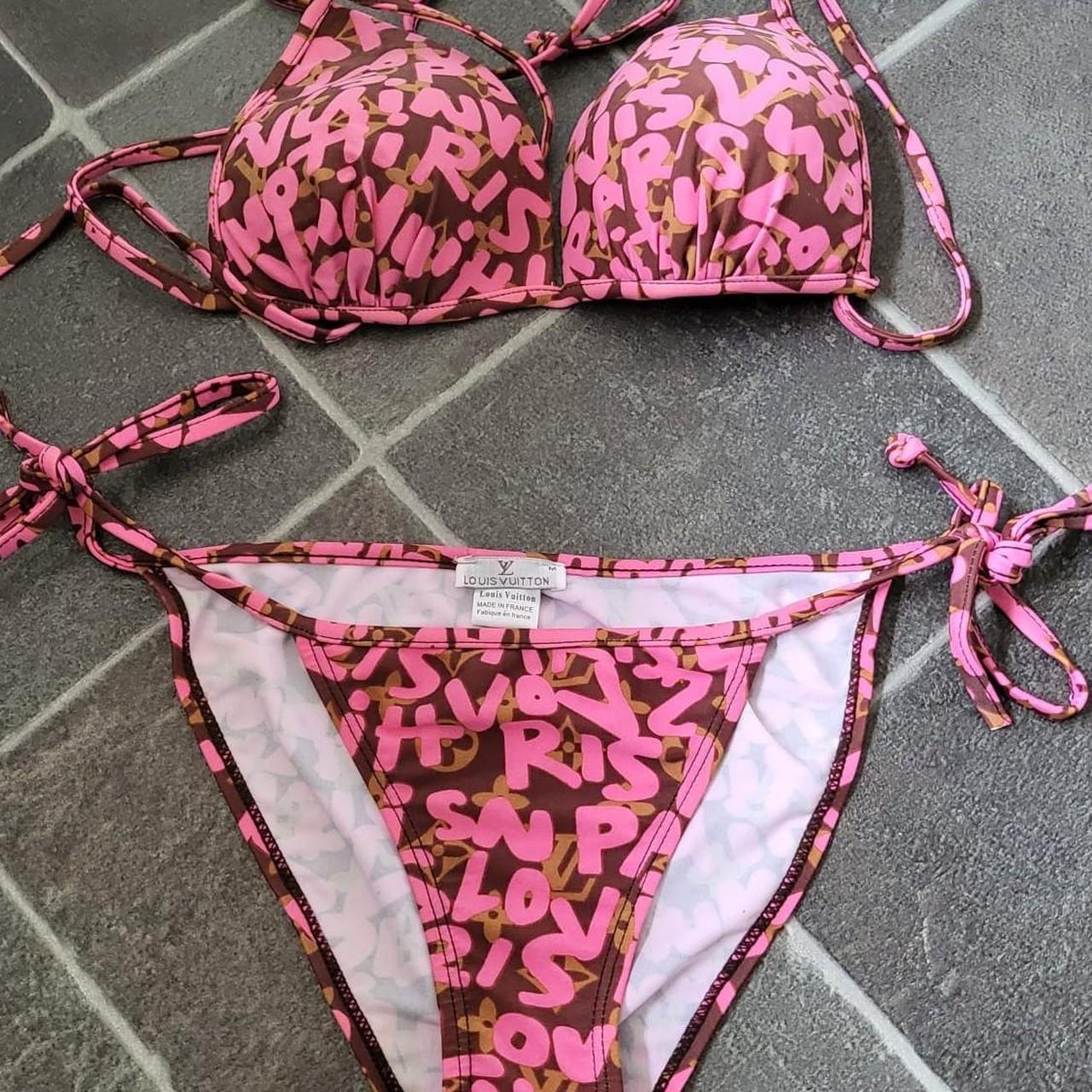 Women s Louis vuitton bikini In pink and Depop