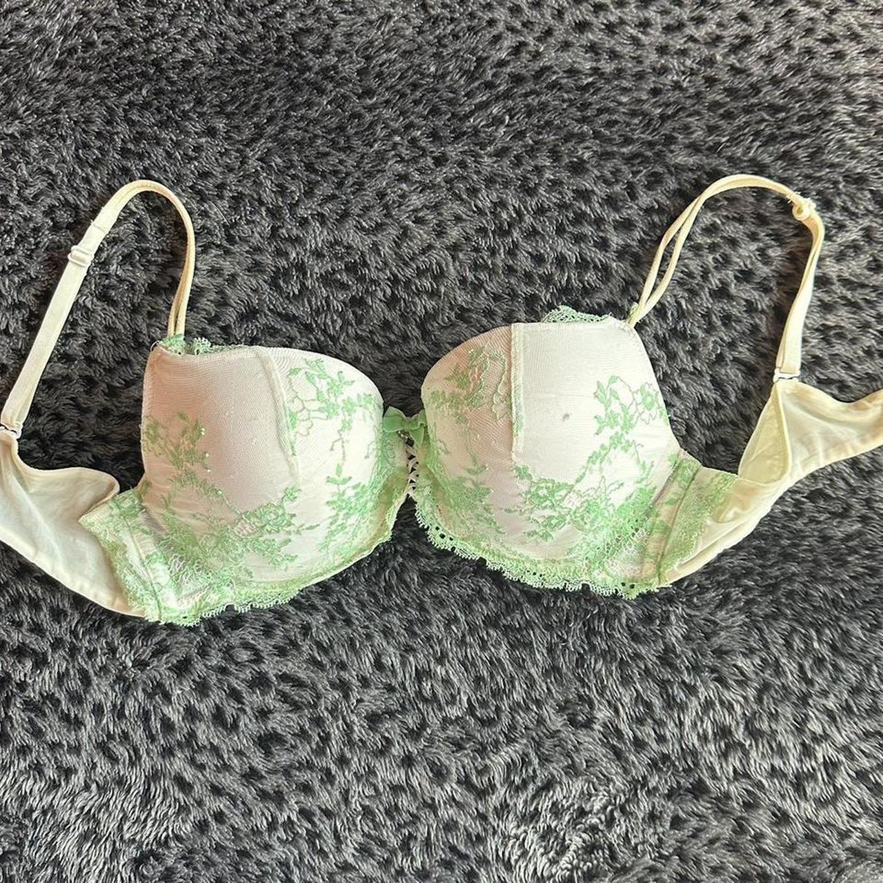 Victoria's Secret lined Demi bra orangey red salmon - Depop