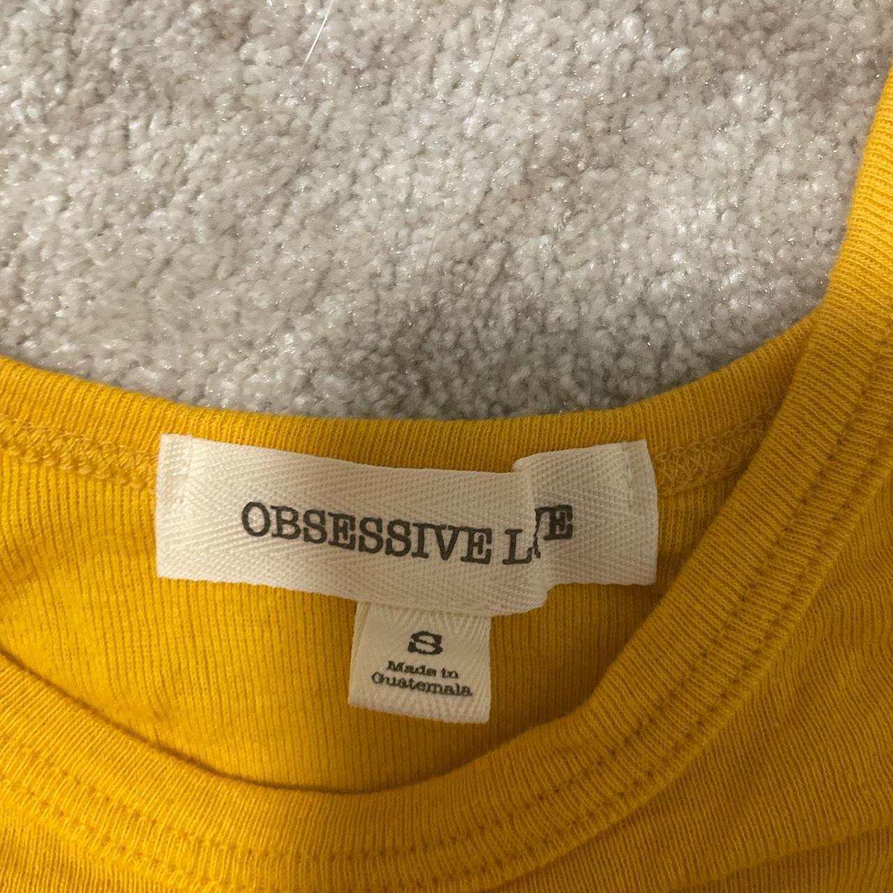 Obsessive Love cute yellow tank top with cactus... - Depop