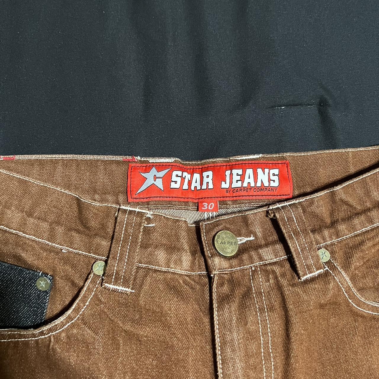 CARPET COMPANY C STAR JEANS BROWN. Size 30. Fits... - Depop