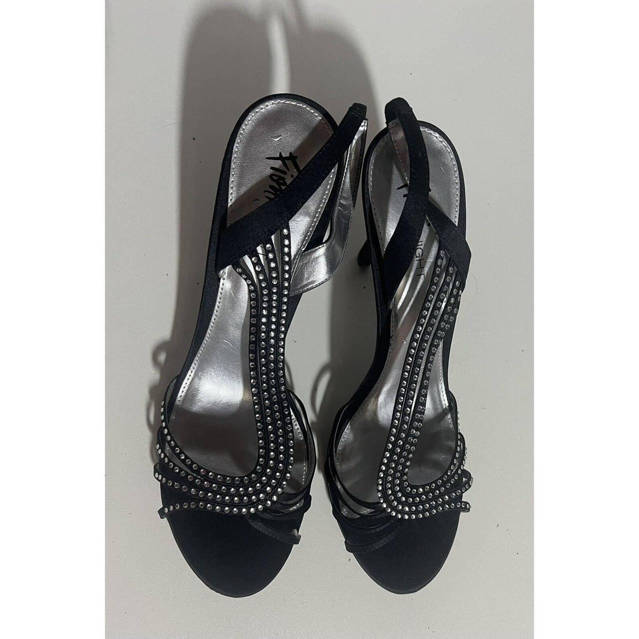 Black strappy best sale heels size 11