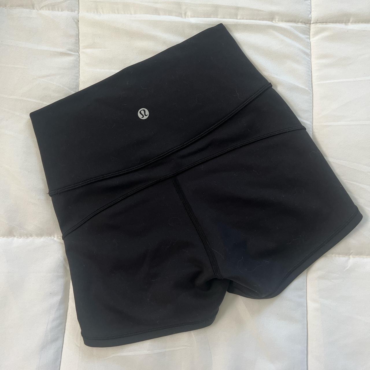 Black size to 2 inch lulu, shorts, rarely worn,... - Depop