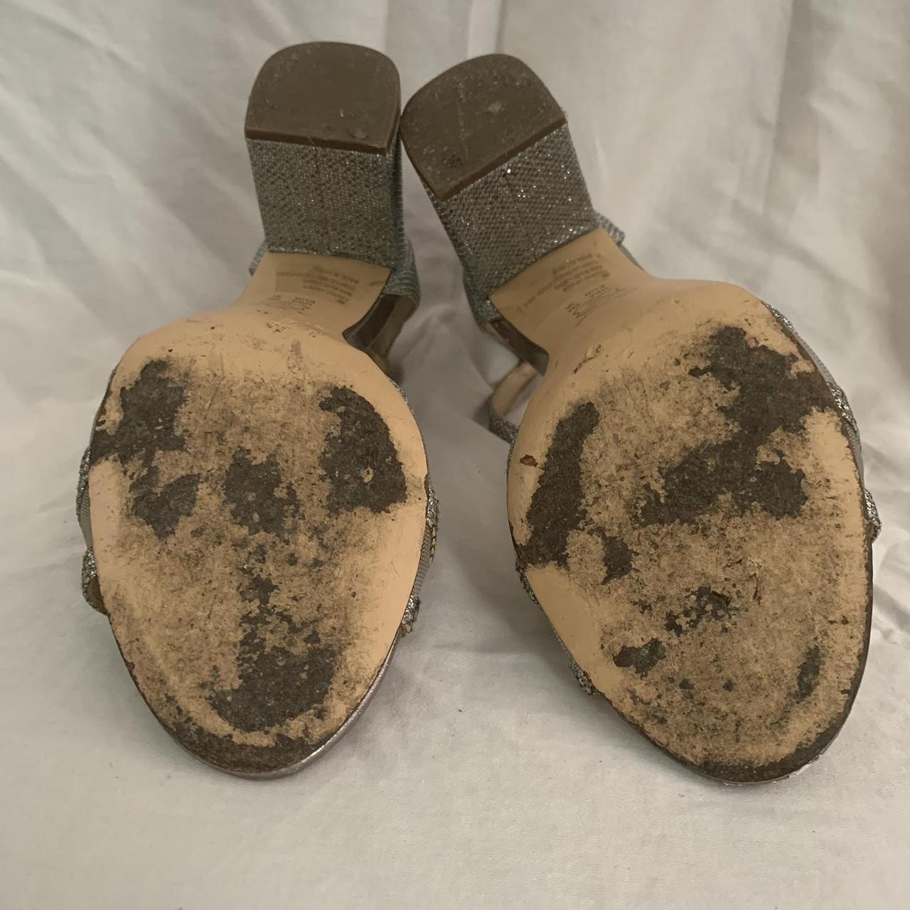 nina silver wedge shoes