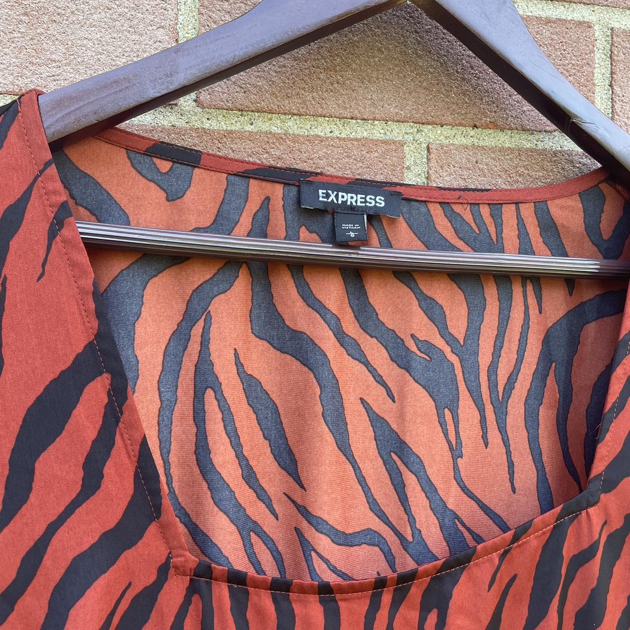 Tiger Print Dress! Like new! Only worn once, this... Depop