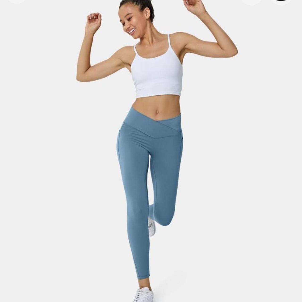 Women's Size XS, Halara Cloudful 3.0 Blue Crossover Yoga Leggings