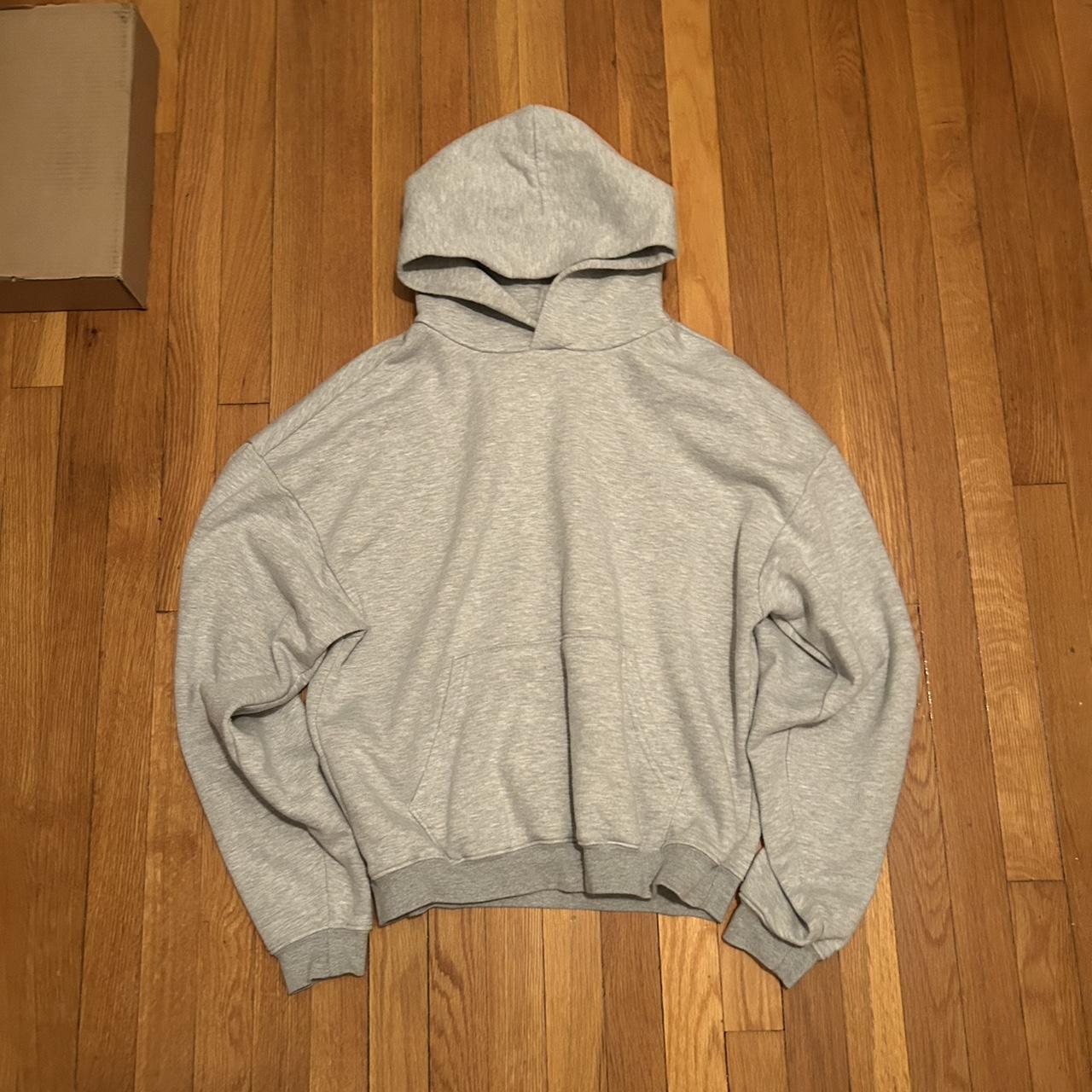 Lucid Blanks 380gsm Fleece Hoodie Light Grey Size... - Depop