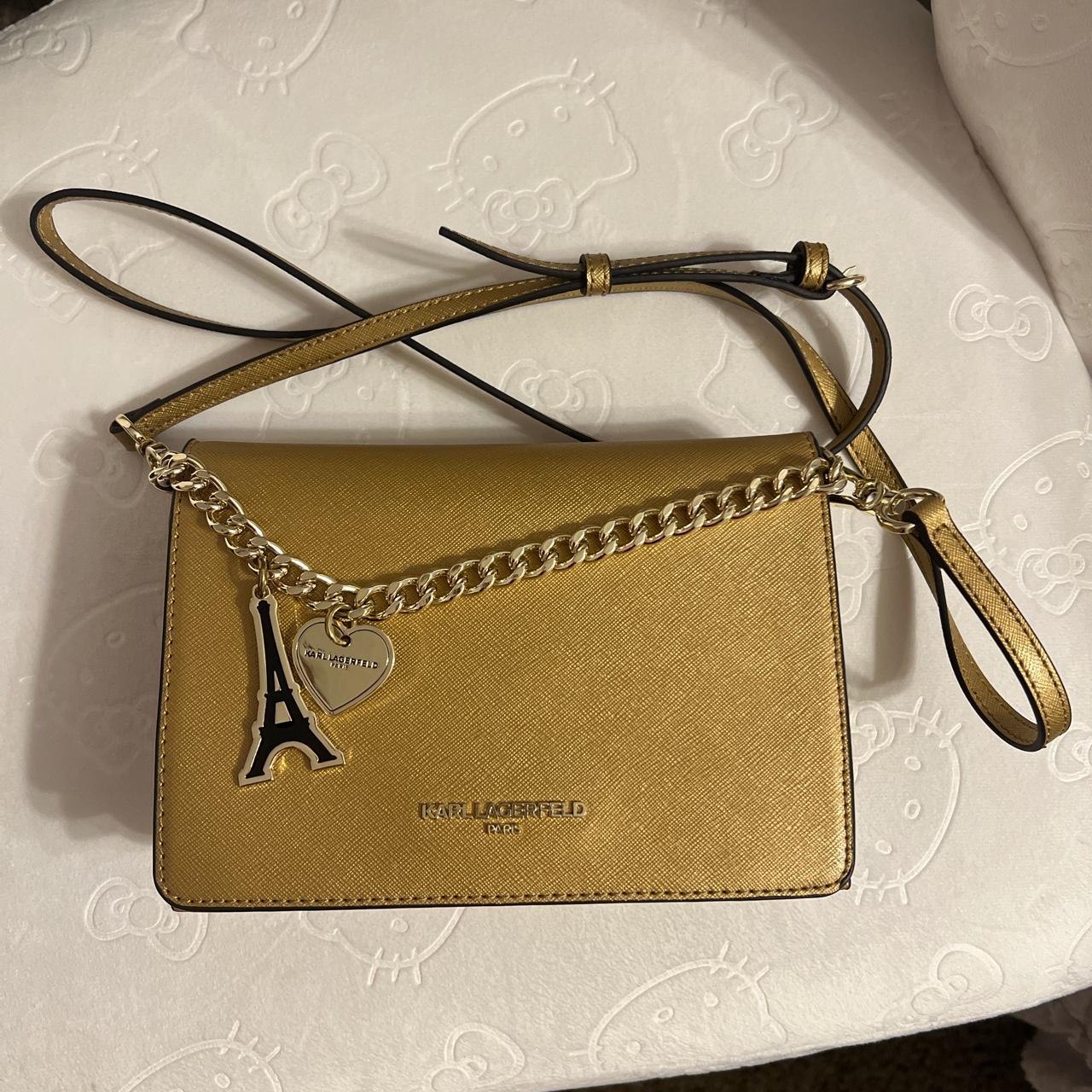 Karl lagerfeld gold bag sale