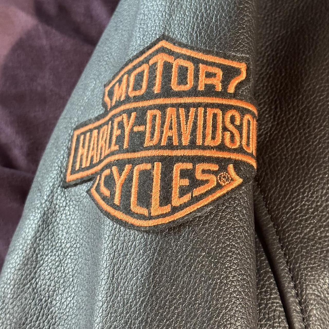 Medium Harley-davidson leather jacket, brand new.... - Depop