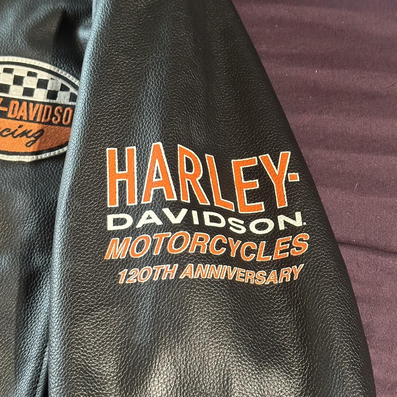 Medium Harley-davidson leather jacket, brand new.... - Depop