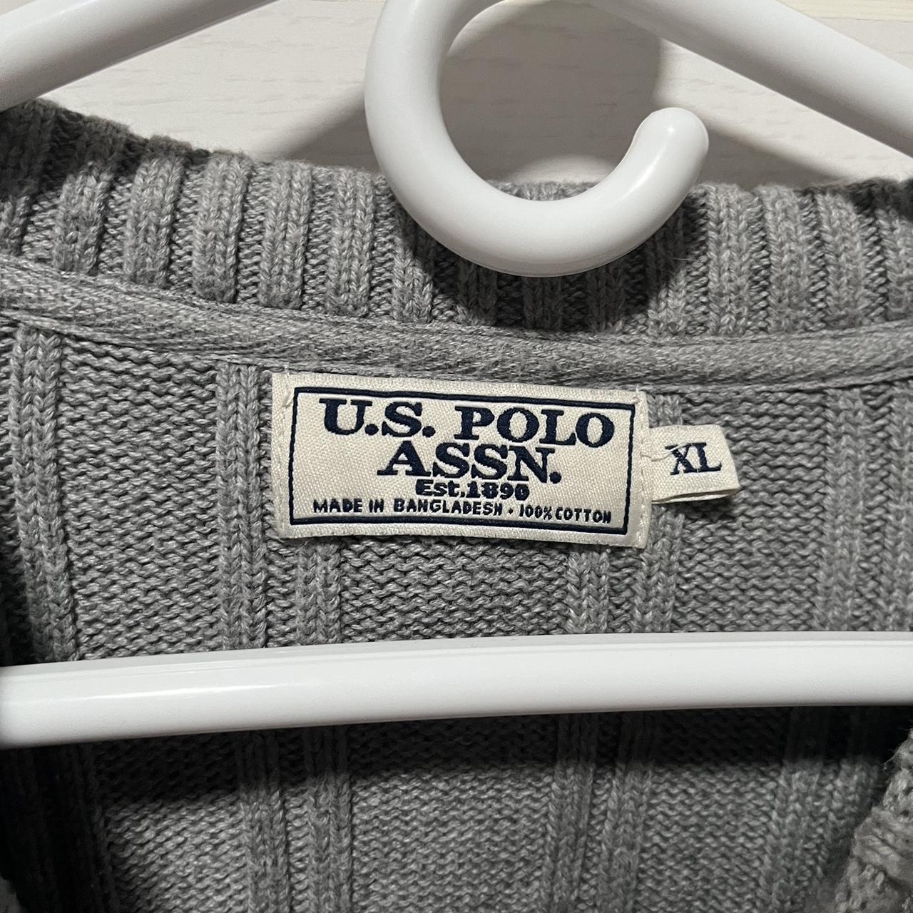 U.S Polo Assn. grey sweater size “xl” fits like... - Depop