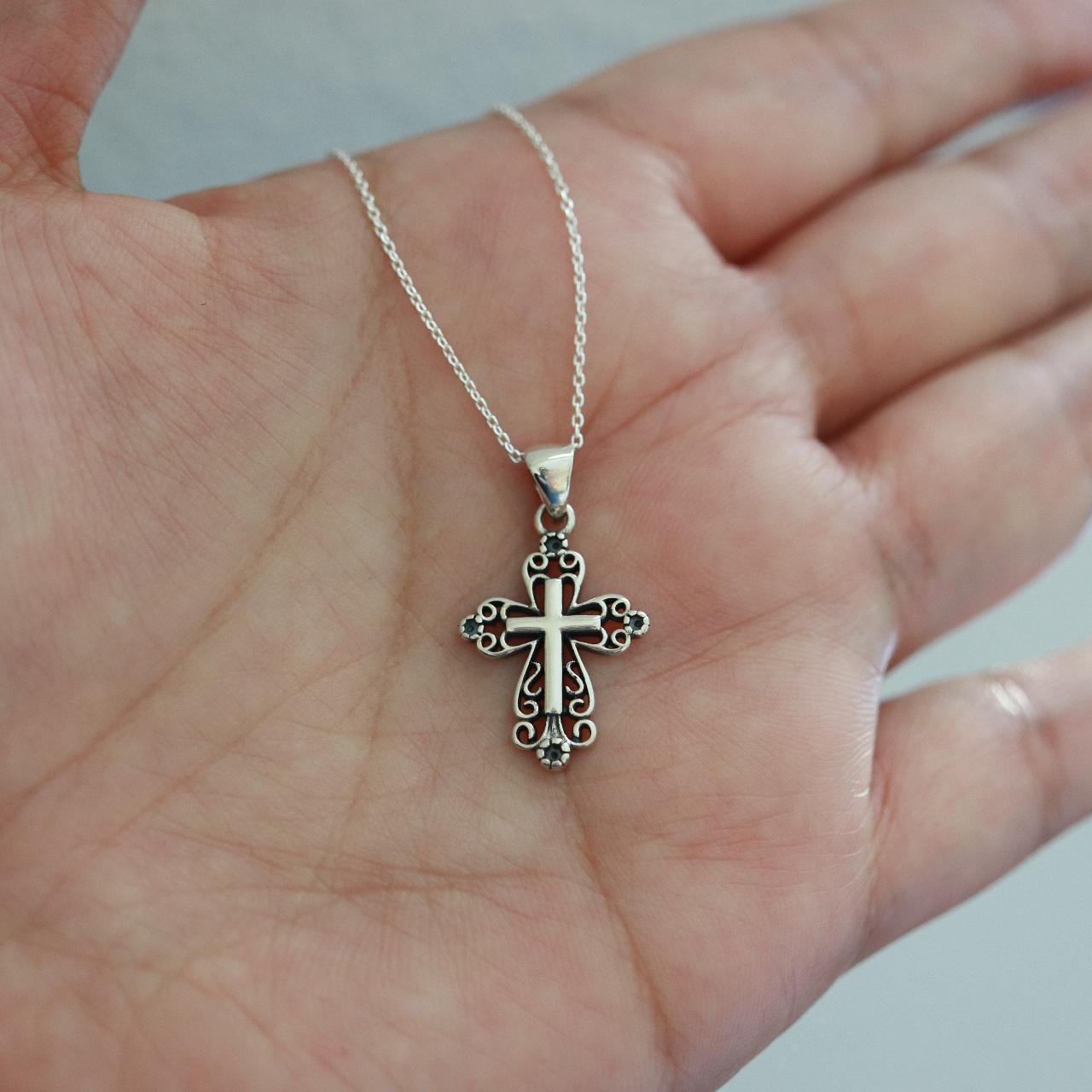 Ornate on sale cross necklace