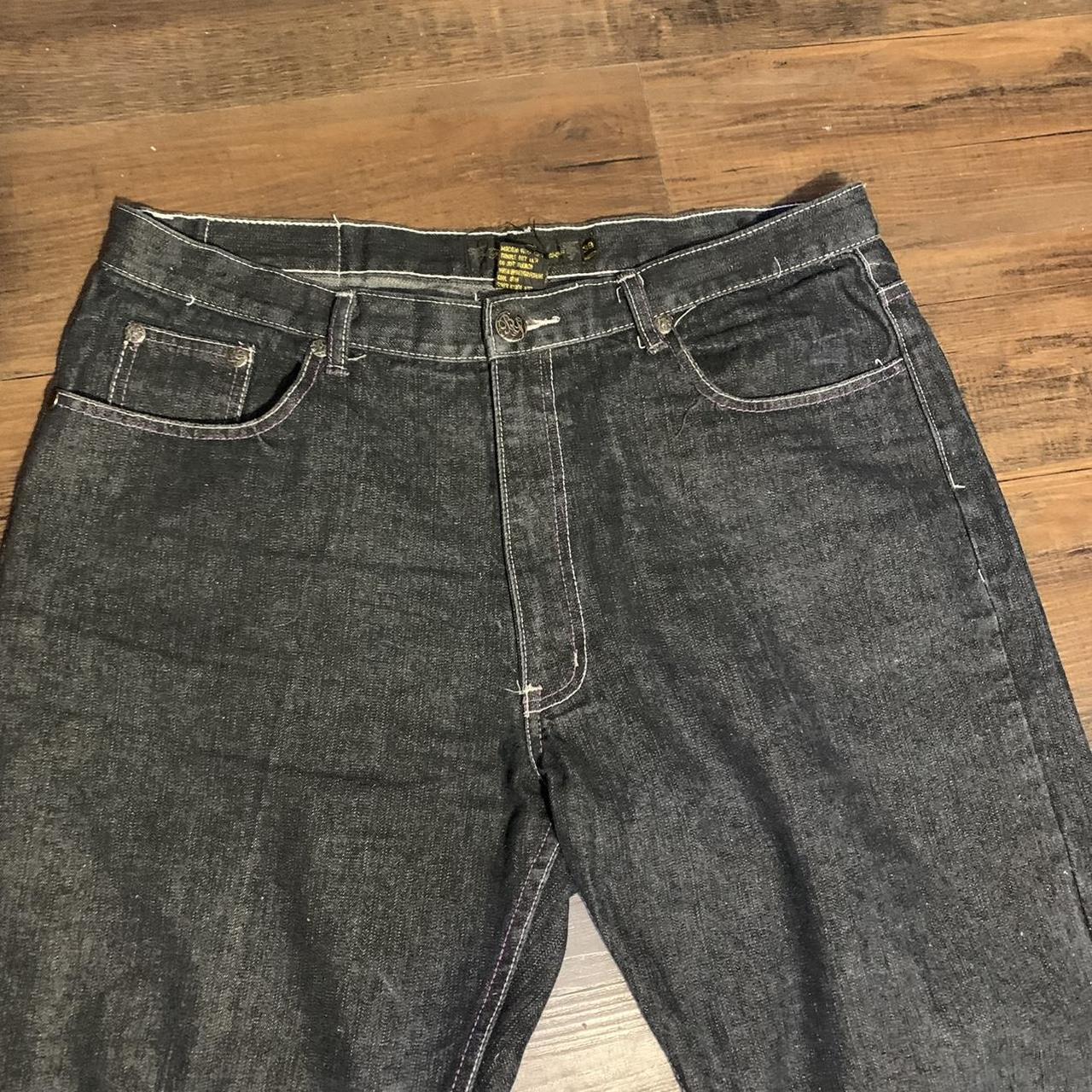 Extremely sick baggy Evisu style type jeans.... - Depop