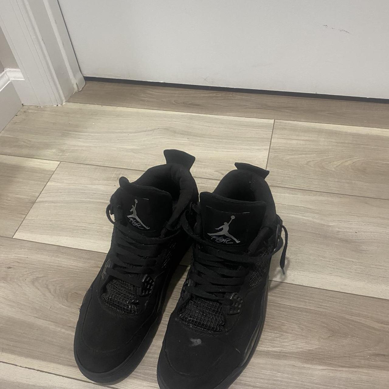 Air Jordan 4 Black Cats Signs Of Worn Shown In - Depop