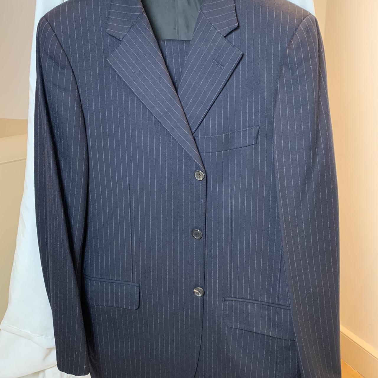 Fendi two piece men’s blue suit Suit size 44”... - Depop