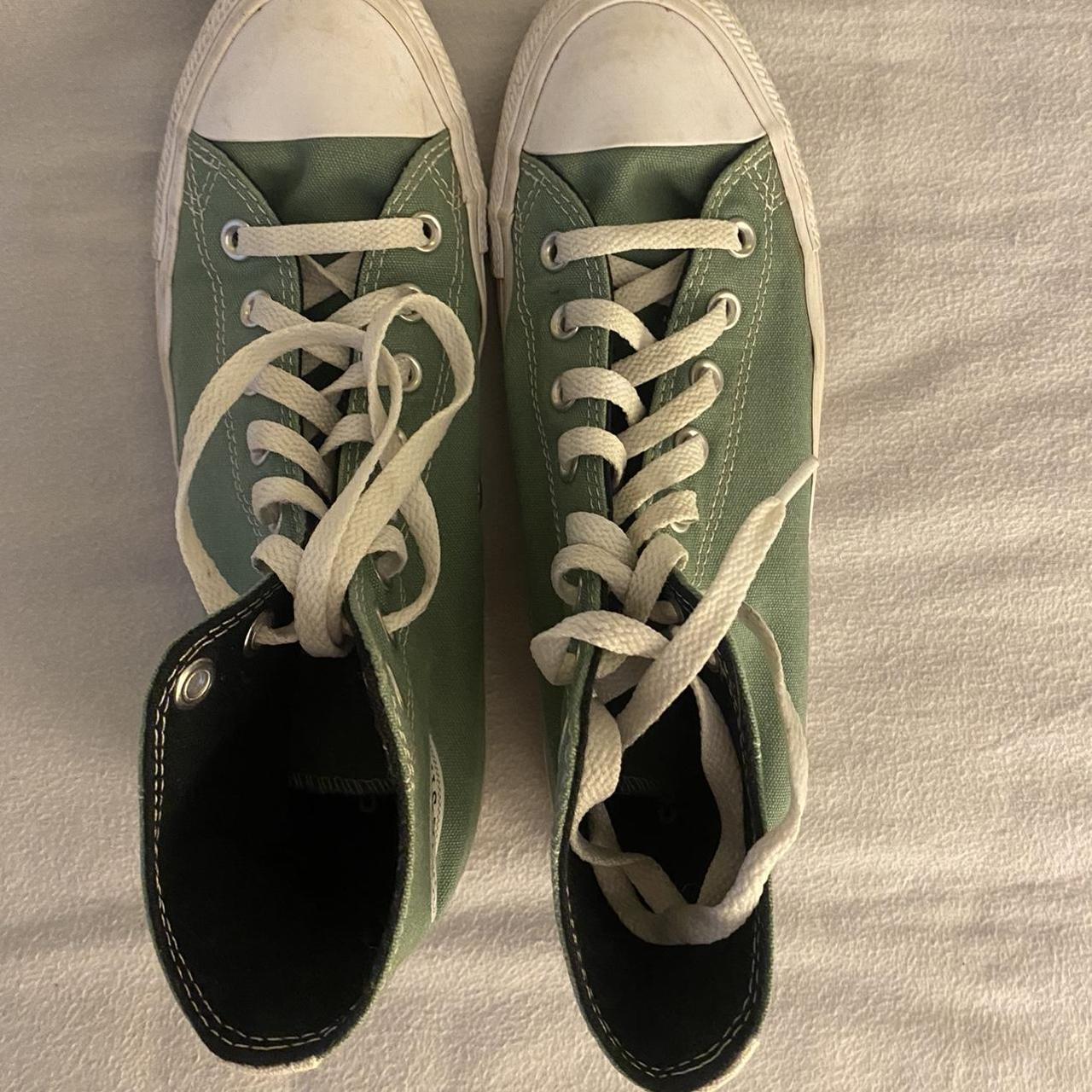 Converse Women's Green Trainers | Depop