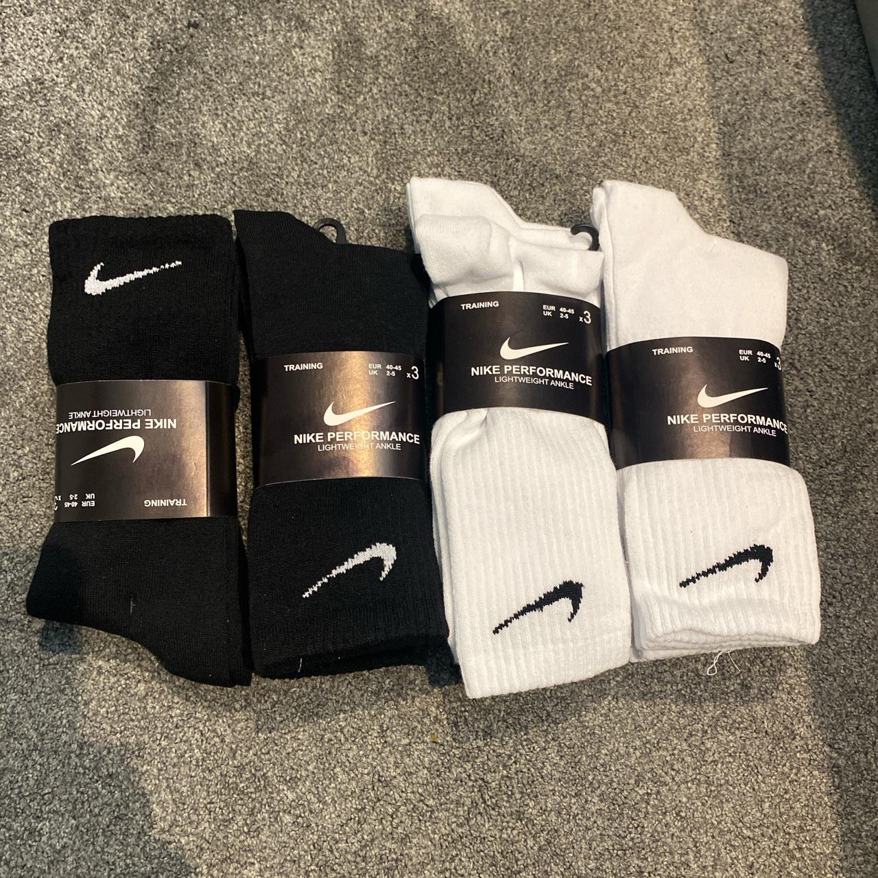 Nike Men's Black and White Socks | Depop