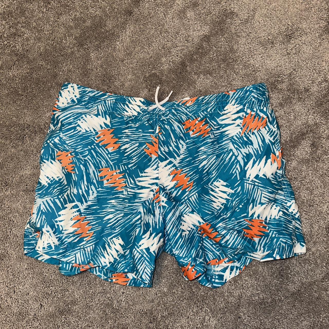 OG Chubbies Bathing Suit Blue/White/Orange... - Depop