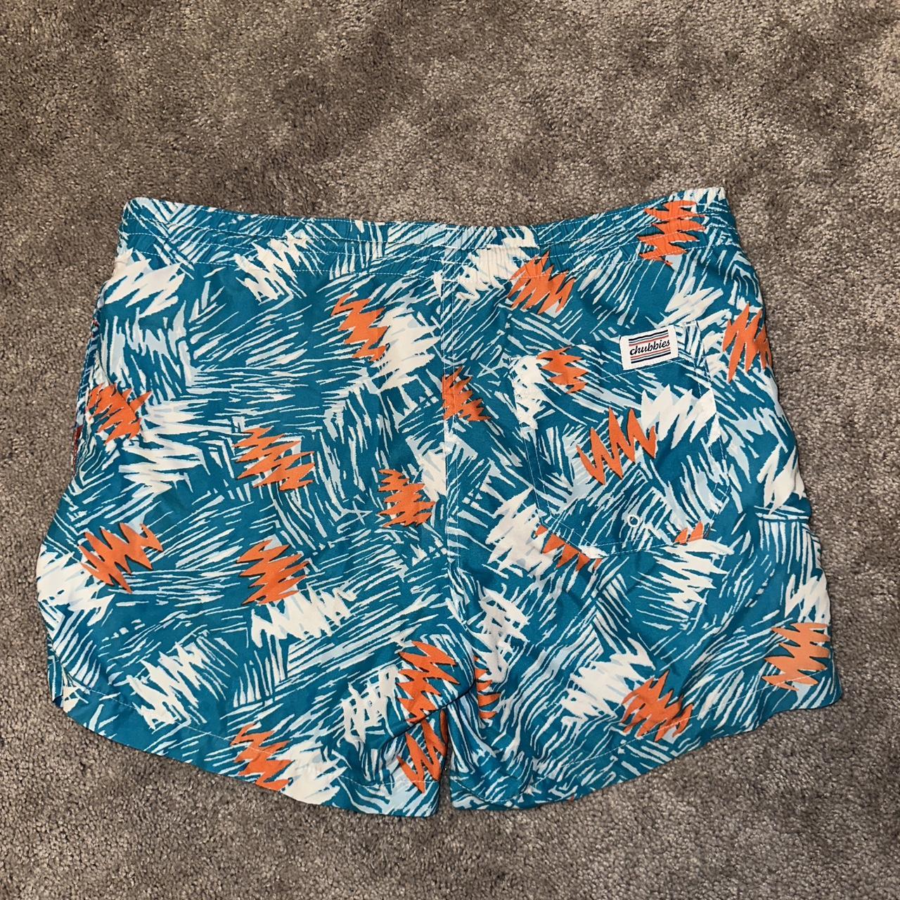 OG Chubbies Bathing Suit Blue/White/Orange... Depop